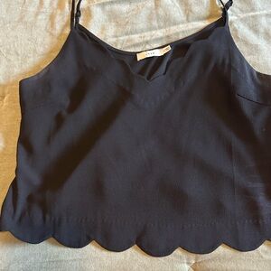 Lush Black Scalloped Camisole